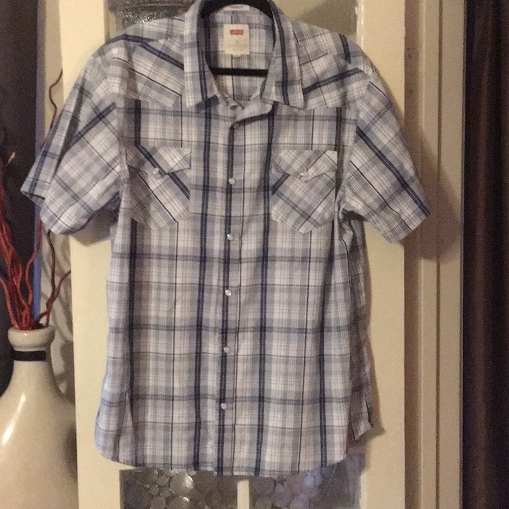 Double xl Levi western shirt with pearl snaps